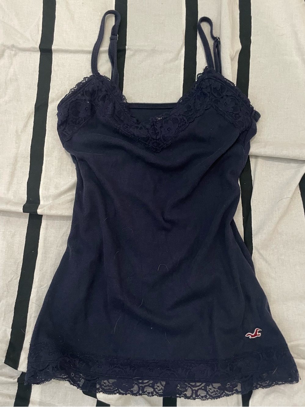 Hollister Dark Navy Lace-Trim Camisole